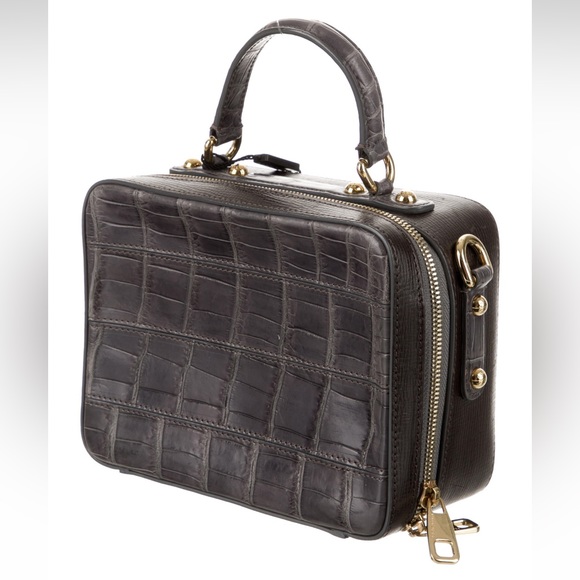 Dolce & Gabbana crocodile and leather top handle crossbody camera bag - Picture 2 of 10